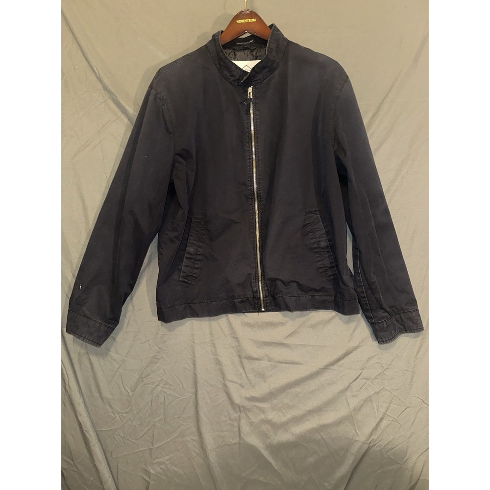 St Johns‎ Bay Mens Water Repellent Jacket Black Zip Pockets Size Large